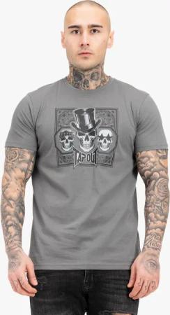 TAPOUT Herren T-Shirt normale Passform SKULL TEE