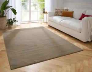 TaraCarpet Teppich Hasenfell Bora Soft, rechteckig, Höhe: 14 mm, Hasenfell taupe Wohnzimmer Schlafzimmer Esszimmer 60X90