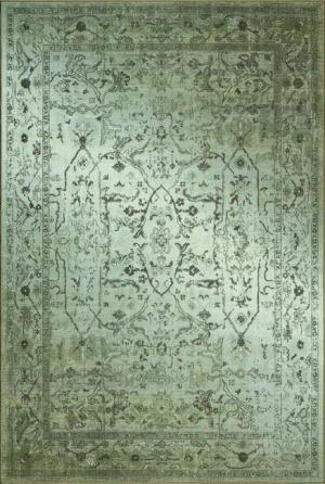 TaraCarpet Teppich Kurzflorteppich TaraCarpet Rainbow Oriental moderner Orientteppich, rechteckig, Höhe: 14 mm, Orientalisches Design in grün auch für das Jugendzimmer