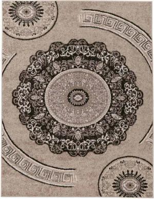 TaraCarpet Teppich Moderner Teppich Aragon 77 Oriental, rechteckig, Höhe: 13 mm, Designer Oriental braun Wohnzimmer Schlafzimmer Esszimmer 080X150 cm