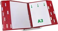 tarifold Sichttafelsystem 433303 DIN A3 rot mit 30 St. Sichttafeln, 1 St.