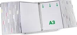 tarifold Sichttafelsystem 433602 DIN A3 weiß mit 60 St. Sichttafeln, 1 St.
