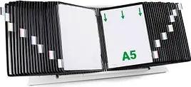 tarifold Sichttafelsystem 435407 DIN A5 schwarz mit 40 St. Sichttafeln, 1 St.