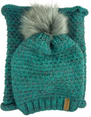 Taschen4life Strickmütze Damen Mütze & Schal Set 38.03 (2 teilig, Kombi Set Longbeanie & Loopschal) Rundschal als Loop, Beanie leicht gefüttert, lockerer Strick