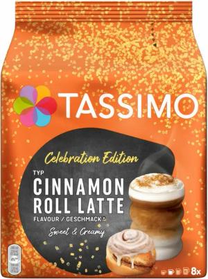 TASSIMO Kaffee Cinnamon Roll Latte, 16 T-Discs / 8 Portionen
