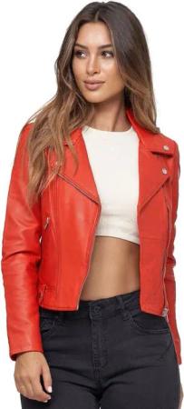 Tazzio Lederjacke F507 Biker Look mit coolen Zipper-Details & Reverskragen