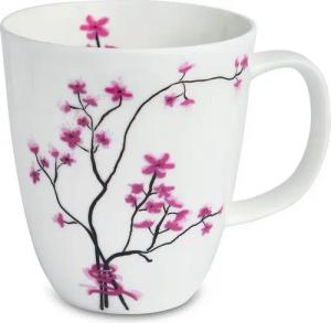 TeaLogic Tasse Cherry Blossom, Porzellan, Spülmaschinengeeignet, Weiß, Motiv: Kirschblüten