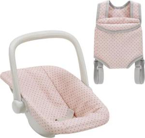 TEAMSON™ KIDS    Puppenwagen Puppensitz und Trageset für Babys Autositz und Tragegurt, Rosa