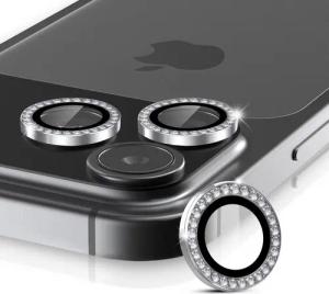 Tec-Expert Kameraschutzglas 9H Kameraglas Set in Silber mit Schmuckstein für Apple iPhone 17 Pro für Apple iPhone 17 Pro, Linsenschutzglas Set, 1 Stück, Kameraschutz, Schutzglas, Linsenschutz, kratz- & stoßfest