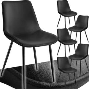 tectake Esszimmerstuhl Set Stuhl Monroe Samtoptik (Set, 6 St), Ergonomisch geformte Sitzschale mit großer Rückenlehne