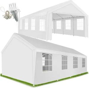 tectake Pavillon Partyzelt, mit 4 Seitenteilen, (800 x 400 x 315 cm, Komplettset), im Stecksystem