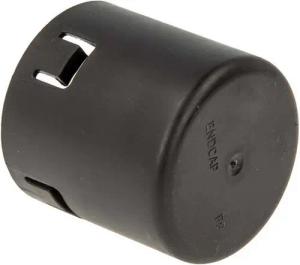 tecuro Drainagerohr Endkappe - Kabelschutzrohr, mit Klicksystem, PP-schwarz, für Rohr DN80