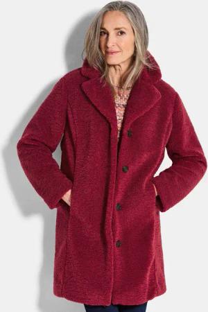 Teddy-Mantel aus weichem Plüsch - koralle - Gr. 24 von Goldner Fashion