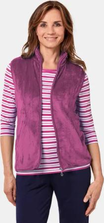 Teddy-Weste aus flauschigen Fleece - beere - Gr. 50 von Goldner Fashion