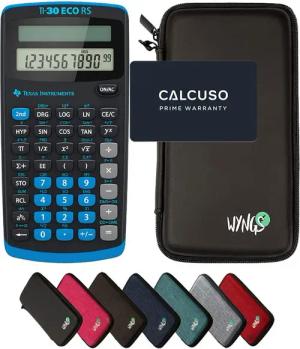 Texas Instruments Taschenrechner TI-30 ECO RS inkl. WYNGS Schutztasche Schwarz
