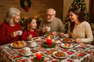 texpot Tischdecke Wachstuch Weihnachten Winter abwischbar Wachstuchtischdecke (1-tlg)