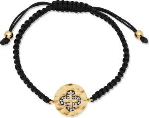 Textilarmband vergoldeter Silberanhänger