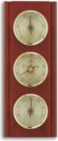 TFA Dostmann TFA 20.1002 analoge Wetterstation aus Massivholz Innenwetterstation