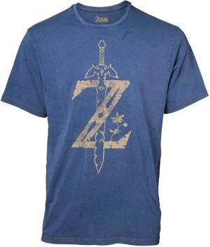 The Legend of Zelda Print-Shirt Nintendo Legend Zelda Breath of The Wild Men's Z Logo Faux Denim Herren +Jugendliche blau Gr. S M L XL XXL