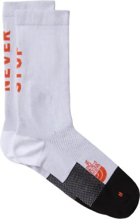 THE NORTH FACE NEVER STOP TRAIL RUN CREW SOCKS Unisex TNF WHITE-ACRYLIC ORANGE XS