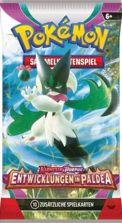 The Pokémon Company Sammelkarte Pokemon Booster Deutsch Auswahl z.B 151 o. Fatale Flammen, Fatale Flammen, Prismatische Entwicklungen und Karmesin & Purpur