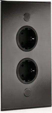 Thebo THEBO ST 3007/200/2 Eck-Steckdosenelement, schwarz, 2-fach, Mehrfachsteckdose 2-fach