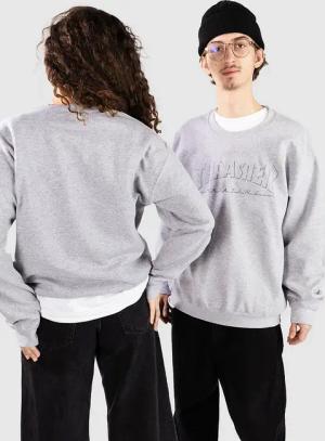 Thrasher Shadow Mag Logo Crewneck Sweater sport grey