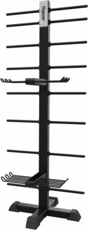 tiguar Powergym Rack – 66×66×166 cm, für 12/16 Sets, mit Scheibenhalter