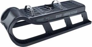 TikTakToo Davoser Schlitten EKO Snow-Star 80, 100 oder 120, Einerschlitten, 2er oder 3er (erweiterbar mit Jenny Schlittensitz und Schubstange, Rodel incl. Zugseil mit Zuggriff), Kunststoff (Modell) mit Edelstahlkufen, breite Auflage