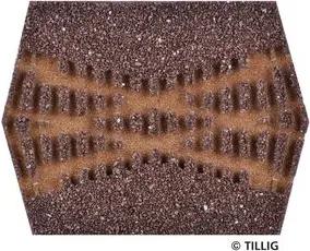 TILLIG 86532 H0 Gleisbettung Elitegleis dunkel (braun) für Kreuzung 30°