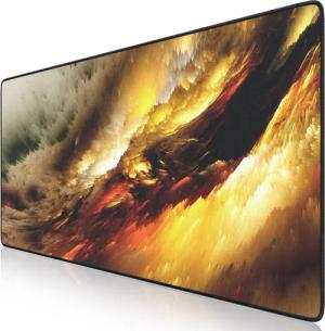 Titanwolf Gaming Mauspad XXL Speed Mousepad 900 x 400 x 3 mm, große Tischunterlage, rutschfest, abwaschbar, Geschwindigkeit & Präzision, Golden Storm