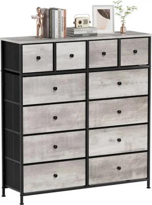 TLGREEN Schubkastenkommode Kommode mit 12 Schubladen,großer Schubladenschrank, (111x104x30cm Sideboard), für Wohnzimmer, Flur, Schlafzimmer