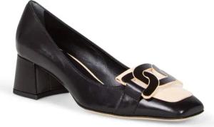 Tod's Hohe Schuhe - Mid-Height Closed-Toe Leather Pumps With Buckle De - Gr. 38 (EU) - in Schwarz - für Damen