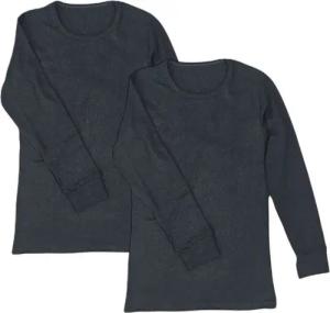 Toker Collection® Thermounterhemd Thermounterhemd langer Arm 2er-Pack (Packung, 2er-Pck) Doppelripp Optik
