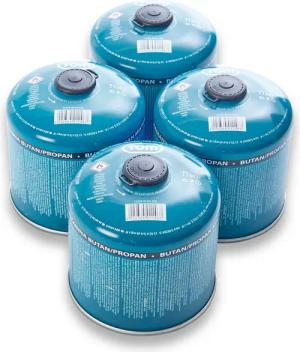 TOM Gaskartusche 500g Schraubgaskartuschen Set EN417, 4 St., Butan-/Propangemisch, 4er Set
