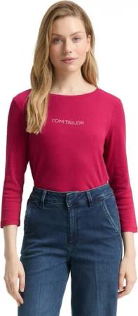 TOM TAILOR 3/4-Arm-Shirt mit Logo Schriftzug