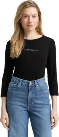 TOM TAILOR 3/4-Arm-Shirt mit Logo Schriftzug