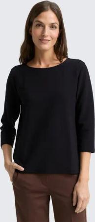 TOM TAILOR 3/4-Arm-Shirt T-Shirt Langarmshirt mit Ottoman-Struktur