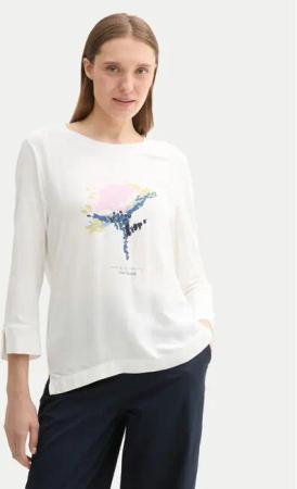 Tom Tailor Bluse 1043110 Weiß Regular Fit