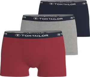 TOM TAILOR Boxershorts "Buffer" 3er Pack, weich, bequem, basic, eng, Logobund, Baumwollmix