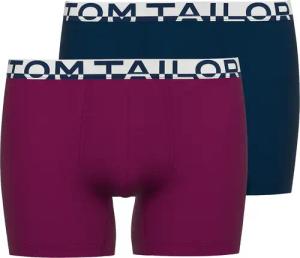 TOM TAILOR Boxershorts "Kentucky" 2er-Pack, bequem, eng, elastisch, Baumwollmix, Logobund