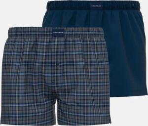 TOM TAILOR Boxershorts Milos (2er Pack) bequem, leicht, Logopatch, basic, kariert, Baumwolle