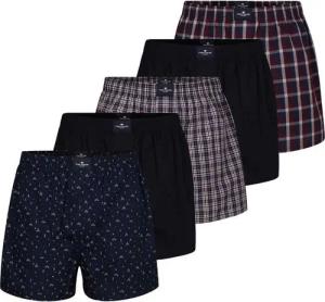 TOM TAILOR Boxershorts TOM TAILOR Herren Boxershort blau kariert 5er Pack (5-St)
