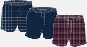 TOM TAILOR Boxershorts TOM TAILOR Herren Boxershort rot kariert 3er Pack (3-St)