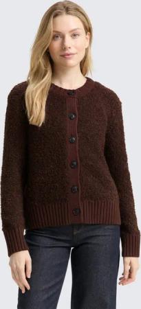 TOM TAILOR Cardigan Pullover & Strickjacken Bouclé Cardigan mit Wollanteil