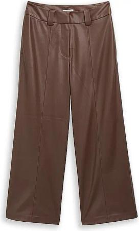 TOM TAILOR Culotte in Lederoptik braun | 36/L28