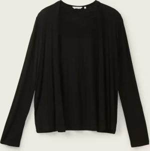 TOM TAILOR Damen Basic Cardigan, schwarz, Uni, Gr. M
