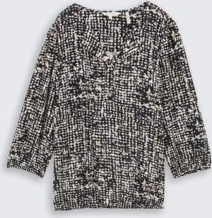 TOM TAILOR Damen Bluse aus Viskose, blau, Gemustert, Gr. 42