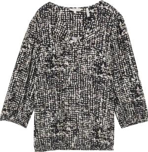 TOM TAILOR Damen Bluse aus Viskose, blau, Gemustert, Gr. 44