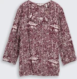 TOM TAILOR Damen Bluse aus Viskose, rot, Gemustert, Gr. 40